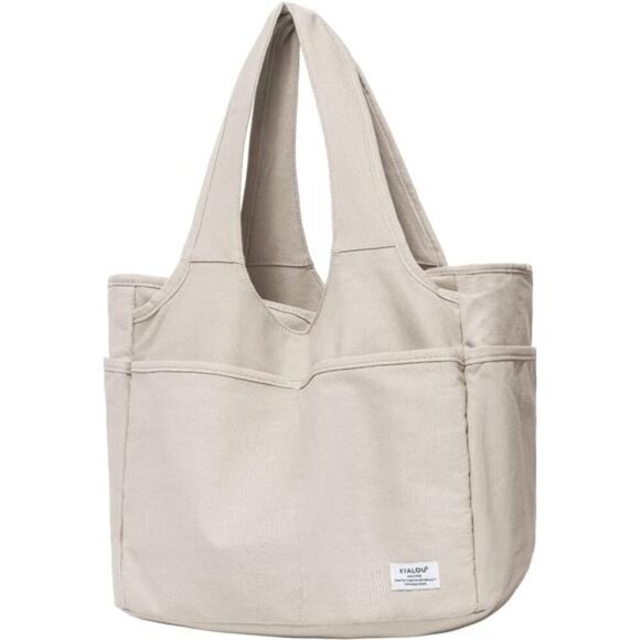 Utility Large Tote Bag, Women Casual Shoulder Bags for Work Gym Beach Travel - Picture 1 of 7